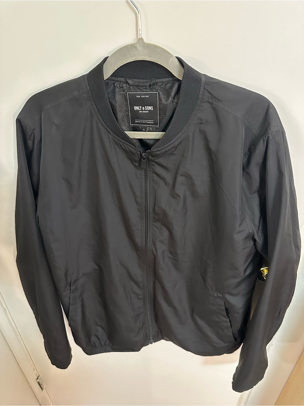 ONLY & SONS Men’s Black Lightweight Bomber